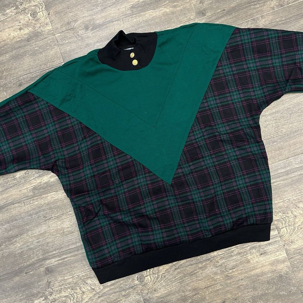 Vintage Cape Cod Sportswear Tartan Times Women Size Large Pullover Deadstock USA